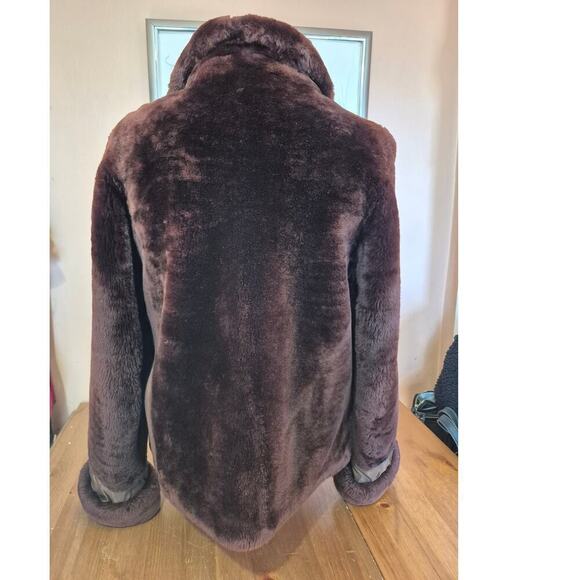 Vintage Kerrybrooke 1960s faux fur womens coat dark brown soft size medium - Picture 3 of 8